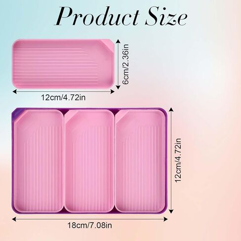 8 PCS Diamond Paintings Trays Colorful Diamond Art Trays Painting Beads Sorting Trays 5D Plastic Beads Sorting Tray Large Diamond Paintings Tray (Large Purple,Small Pink & Blue) in Saudi Arabia