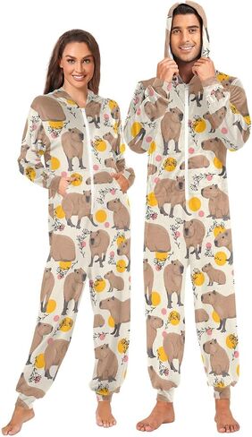 بيجامة Ollabaky للبالغين من Onesie للرجال والنساء قطعة واحدة زي ملابس نوم بذلة متطابقة من Pjs in Saudi Arabia