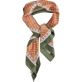 وشاح مربع بملمس الحرير الساتان وشاح رأس مطبوع عتيق وشاح باندانا للرجال والنساء زي الهالوين in Kuwait