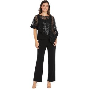 R&M Richards Women's Formal Poncho & Pant Set