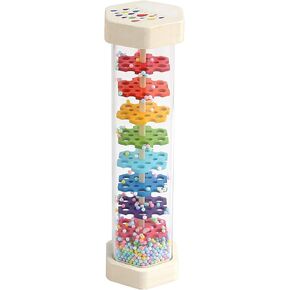 WODI Wooden Rain Stick Baby Toys 0-6-12 Months, Montessori Toys for Babies 6-12 Months, Developmental Toys Baby Rattles Infant Musical Instrument Baby Musical Toys for 1 Year Old Toddler Kids Gifts
