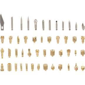 MILISTEN Woodburning Tool 1 Set Wood Burning Kit, 53 Pcs Soldering Iron Tips and Burning Stippling Tips Replacement with Box for Embossing/Carving/Soldering Specialty Tools