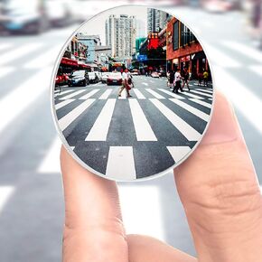 2PCS Mini Small Blind Spot Mirror, Yusheng 1.57"(40mm) Round HD Glass Convex Rear View Mirror,Strong Adhesive Mirror for Car (1-9/16"(40mm), Frameless)
