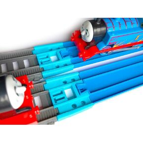 Adapters Compatible with Trackmaster (2014+) and Plarail Train Tracks (2pc) (Light Blue)