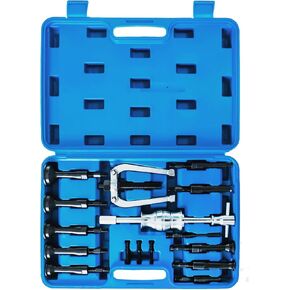 Bearing Puller 16pcs Blind Hole Collet Bearing Race and Seal Puller Extractor Kit Slide Hammer Pilot Insert Inner Internal Bearing Removal Tool Set Slide Hammer
