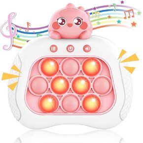 Quick Push Bubble Game,Popping Game Light up Pop Fidget Toy for Kids,Fast Push Console Game for Ages 3-12 for Boys and Girls,Handheld Puzzle Game Sensory Toys (Astronaut)