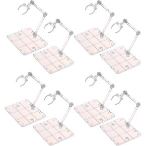 Action Figure Display Stand 8 Pcs Assembly Action Figure Holder Clear Action Base Model Support Stand Doll Model Support Rack for 1/144 HG/RG Gundam Figure Model