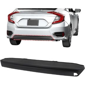 Rear Bumper Cover Garnish Plastic Textured Compatible with Honda Civic 2016-2018 1.5L 2.0L DX LX EX EX-L Touring Sedan 4-Door Replaces 71502TBAA00 HO1195110
