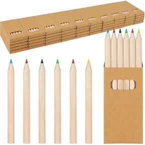 50 Packs/300pcs Mini Drawing Colored Pencils, 3.5 Inch Portable Painting Pencil for Kid 6 Different Color Pencils in Bulk, Children Painting Classroom School Birthday Wedding Party Favors