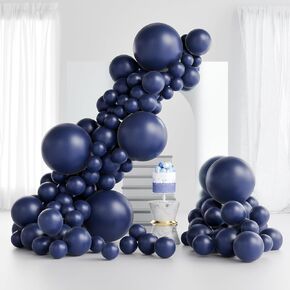 RUBFAC 145pcs Black Balloons Latex Balloons 18 12 10 5 Inch Party Balloon Kit Different Sizes for Birthday Party Wedding Balloon Graduation Baby Shower Decoration