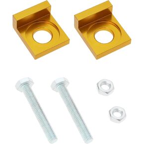 ECSiNG 2pcs 15mm Hole Dia Motorcycle Chain Adjuster Tensioner CNC Tensioner for Dirt Motor Bike Motorcycle 50cc 70cc 90cc 110cc 125cc Red