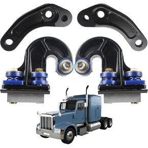 Lower Hood Pivot Kit & Hood Hinge Pivot Bolt Kit & Hood Hinge Pivot Bushing Bracket Kit Compatible with Peterbilt 377 378 379 Replaces M134708R M134708L 13-04154 13-04164