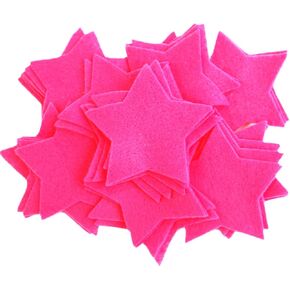 Playfully Ever After 5 Inch 12pc Felt Stars (Neon Pink)