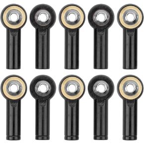 10 عبوات من الألومنيوم Vgoohobby CW CCW M3 وصلة قضيب ربط قضيب نهاية الكرة حامل مشترك 26 مم متوافق مع محوري Redcat HSP Traxxas HPI 1/10 RC Car Truck DIY Robot Boat Airplane (فضي)