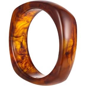 Punk Cool Colorful Square Acrylic Tortoiseshell Acetate Plate Bangles Wide Irregular Ethnic Resin Wristbands Chunky Geometric Cuff Bracelet Punk Cool Jewelry for Women