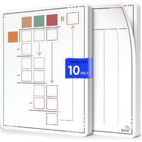 SCRIBBLEDO Division Math Practice 9"x12" Small White Board Dry Erase Sheets Math Manipulatives 3rd Grade Long Division Math Supplies Teacher Students Classroom Pack of 10 Sheets