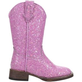ROPER Kids Girls Glitter Galore Square Toe Casual Boots - Purple
