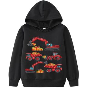 CM-Kid Toddler Boys Girls Christmas Sweatshirts Kids Santa Claus Hoodies Pullover Tops Hoodies Winter Outerwear Tops 3-9T