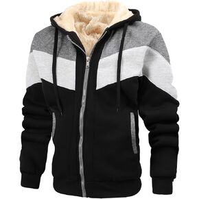 Thermal Jackets for Men Winter Warm Heavyweight Fleece Jacket Wool Warm Thick Coats Outerwear