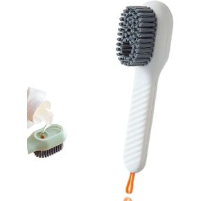 2 in 1 Multifunction Cleaning Brush,Upgrade Multifunctional Liquid Shoe Brush Liquid Adding Soft Fur Cleaning Brush Multifunctional Laundry Brush with Liquid Box for Washing Clothes Shoes