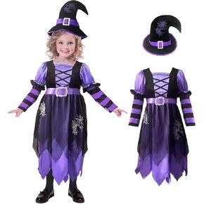 Witch Costume for Girls, Halloween Girls Witch Costume, Kids Toddler Witch Costume, Kids Girls Witch Costume for Party