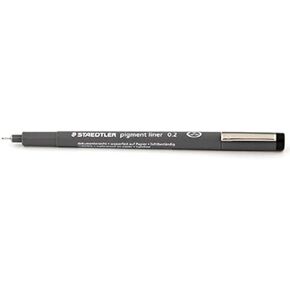 STAEDTLER PIGMENT LINER 0.2mm BLACK INK [Pack of 2]