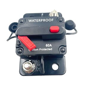 60 Amp Circuit Breaker with Switch Manual Reset, Waterproof Inline Fuse Inverter for Car ATV Motors Automotive Boat Power Protect 12V-48V DC