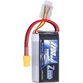 Zeee 3S Shorty Pack Lipo Battery 2200mAh 11.1V 50C Battery with XT60 Plug for RC Car Truck Vehicles RC Boat RC Drone Airplane Quadcopter Helicopter FPV RC Hobby Models