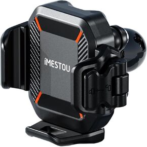 iMESTOU Anti-Vibration Motorcycle Phone Mount, 1" Ball Phone Mount Suitable for 5.2"-7.2" Up to 15mm Thick Phones, Fits for RAM B Size/iMESOTU/Other 1" Double Socker Arms