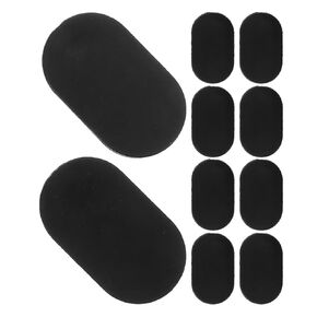SOLUSTRE Rubber Piggy Bank Plug, 10pcs 45mm Replacement Coin Bank Oval Stopper Covers Money Saving Box Closure Insert Plug Part Black