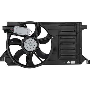 DNA MOTORING OEM-RF-0218 Factory Style Radiator Cooling Fan Assembly Cooling Efficiency Improved Direct Replacement [Compatible with 10-13 Mazda 3],Black