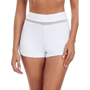 Women’s High Waisted Swim Board Shorts Full Liner Swimsuit Bottoms Quick Dry Boyshorts Bathing Suit Bottoms