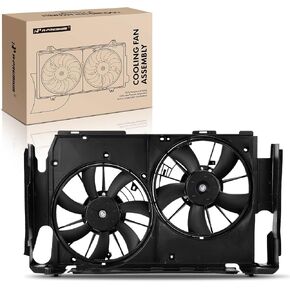 A-Premium Engine Radiator Cooling Fan Assembly Compatible with Toyota Models - RAV4 2009 2010 2011 2012, 2.5L - Replace# 163630V040, 167110V030