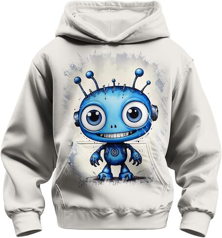 3D Printed Hoodies For Boys Girls Kids Sweatshirts Pullover Novelty Cool Clothes Black Red in Saudi Arabia