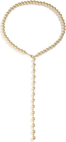 White Imitation Pearl Y-Necklace Choker for Women,Boho Retro Long Bead Chain Necklace,Romantic Bride Gentle Jewelry Gift for Wedding in Saudi Arabia