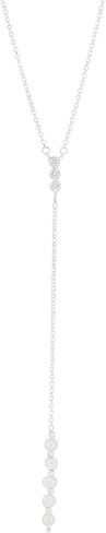 قلادة Silpada "Sparkle and Shine" من الفضة الإسترليني ولؤلؤ المياه العذبة المزروعة وزركونيا مكعبة، 18 بوصة + 2 بوصة in Kuwait