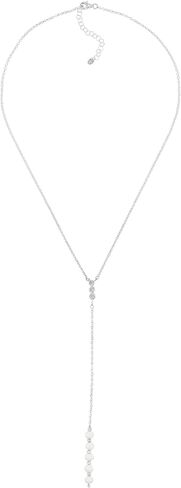 قلادة Silpada "Sparkle and Shine" من الفضة الإسترليني ولؤلؤ المياه العذبة المزروعة وزركونيا مكعبة، 18 بوصة + 2 بوصة in Kuwait