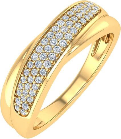 1/4 Carat Diamond Wedding Band Ring in 10K Gold (I1-I2 Clarity) in Kuwait