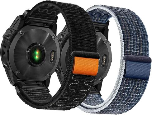 22mm Quickfit Watch Bands compatible with Garmin Quatix 7 Pro/Fenix 7X Pro/7/6 Pro/5 plus/5/Instinct/Forerunner 965 955 945 935/Epix 2/Descent G1 Hook&Loop Sport Nylon Replacement Watch Strap For Men in Saudi Arabia