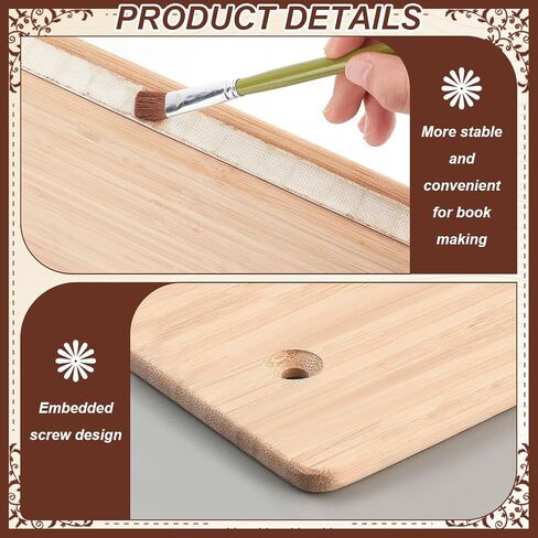 BENECREAT 15 × 11 Inches Book Press, Bamboo Bookbinding Press Portable Book Binding for Handmade Bookbinding & Flower Pressing in Saudi Arabia
