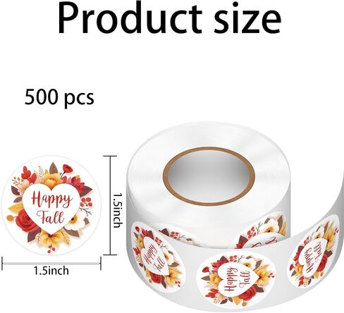 Heyfibro 500 PCS 1.5 Inch Spring Thank You Stickers Roll for Adults, Gift Packing, Cards, Candy Bags, Envelopes, Party Supplies(Spring Wildflowers) in Saudi Arabia