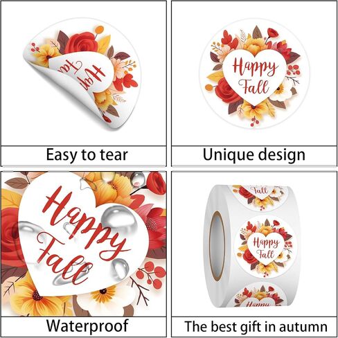 Heyfibro 500 PCS 1.5 Inch Spring Thank You Stickers Roll for Adults, Gift Packing, Cards, Candy Bags, Envelopes, Party Supplies(Spring Wildflowers) in Saudi Arabia