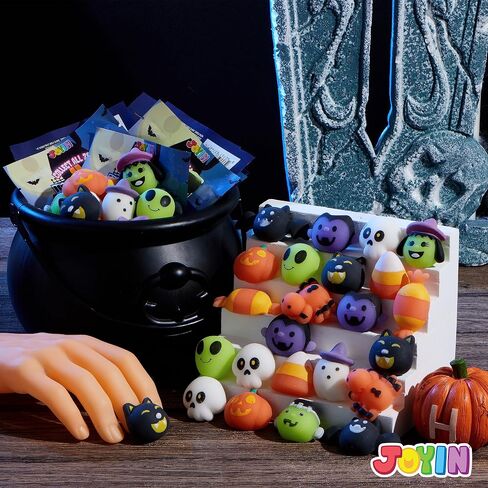 JOYIN 36 Pcs Halloween Mochi Squishy Toy in Blind Bags with 12 Halloween Characters for Stress Relief, Halloween Mystery Toy Surprise Bag for Kids Halloween Party Favors, Halloween Goodie Fillers in Saudi Arabia