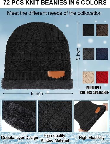 Toulite Winter Hats and Gloves Bulk Warm Fleece Lined Knitted Beanies for Women Men Cold Weather Homeless Donation in Saudi Arabia