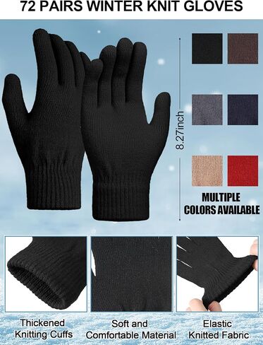 Toulite Winter Hats and Gloves Bulk Warm Fleece Lined Knitted Beanies for Women Men Cold Weather Homeless Donation in Saudi Arabia