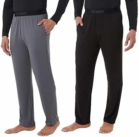 32 Degrees Heat Men's 2-Pack Sleep Pants (Black/Charcoal, X-Large) in Saudi Arabia