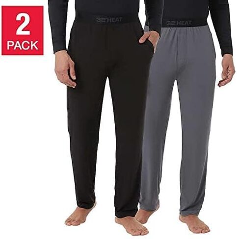 32 Degrees Heat Men's 2-Pack Sleep Pants (Black/Charcoal, X-Large) in Saudi Arabia