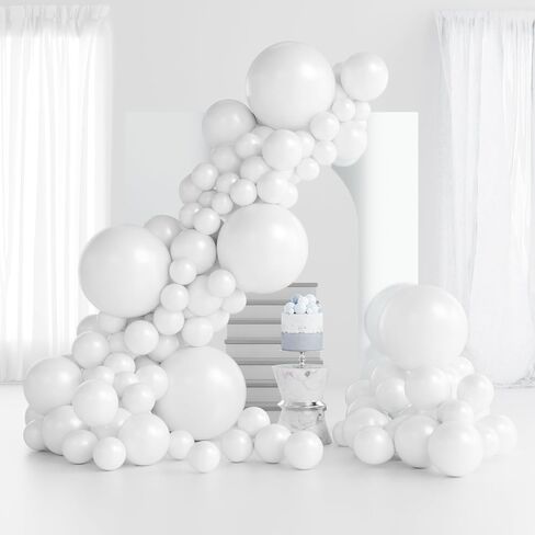 RUBFAC 145pcs Black Balloons Latex Balloons 18 12 10 5 Inch Party Balloon Kit Different Sizes for Birthday Party Wedding Balloon Graduation Baby Shower Decoration in Saudi Arabia