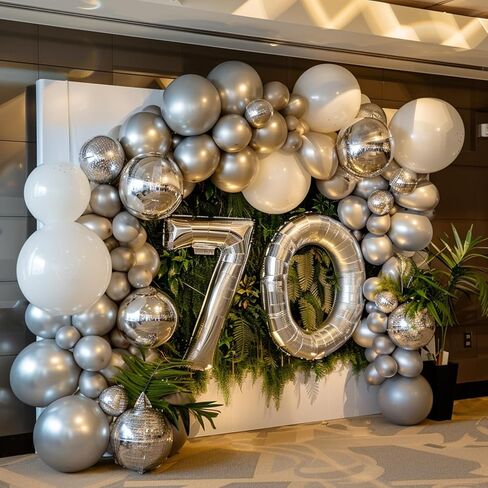 RUBFAC 145pcs Black Balloons Latex Balloons 18 12 10 5 Inch Party Balloon Kit Different Sizes for Birthday Party Wedding Balloon Graduation Baby Shower Decoration in Kuwait