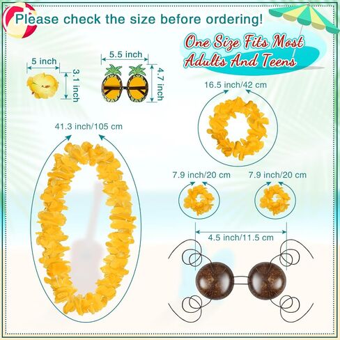 Jiuguva 8 Pcs Hawaiian Costume Set for Woman, Coconut Bra and Grass Skirt Adult Hula Skirt with Sunglasses in Saudi Arabia